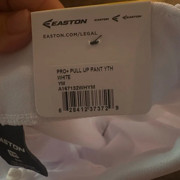 Easton PRO Pull Up Baseball Pant Series | Youth | Full Length | Elastic Bottom - Picture 3 of 8